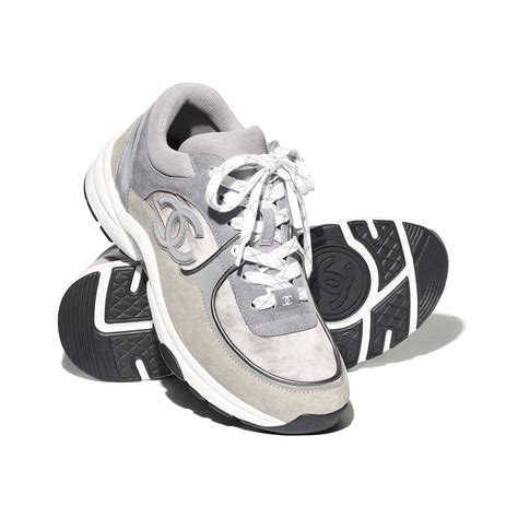 chanel calfskin sneakers men|gray Chanel sneakers.